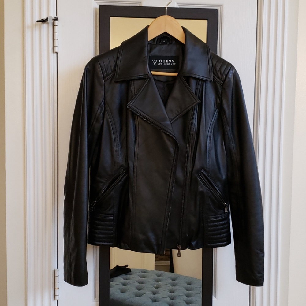 Guess genuine leather jacket